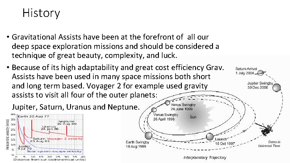 History • Gravitational Assists have been at the forefront of all our deep space