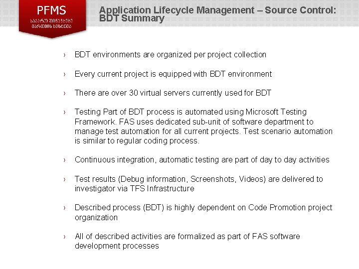Application Lifecycle Management – Source Control: BDT Summary › BDT environments are organized per Application Lifecycle Management – Source Control: BDT Summary › BDT environments are organized per