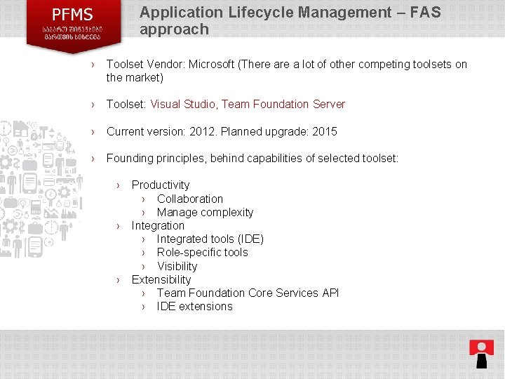 Application Lifecycle Management – FAS approach › Toolset Vendor: Microsoft (There a lot of Application Lifecycle Management – FAS approach › Toolset Vendor: Microsoft (There a lot of