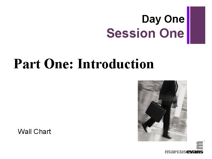 + Day One Session One Part One: Introduction Wall Chart 