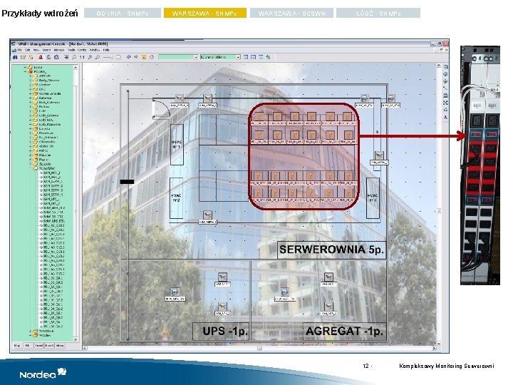 Przykłady wdrożeń GDYNIA - SNMPc WARSZAWA - SCSWin ŁÓDŹ - SNMPc 12 • Kompleksowy