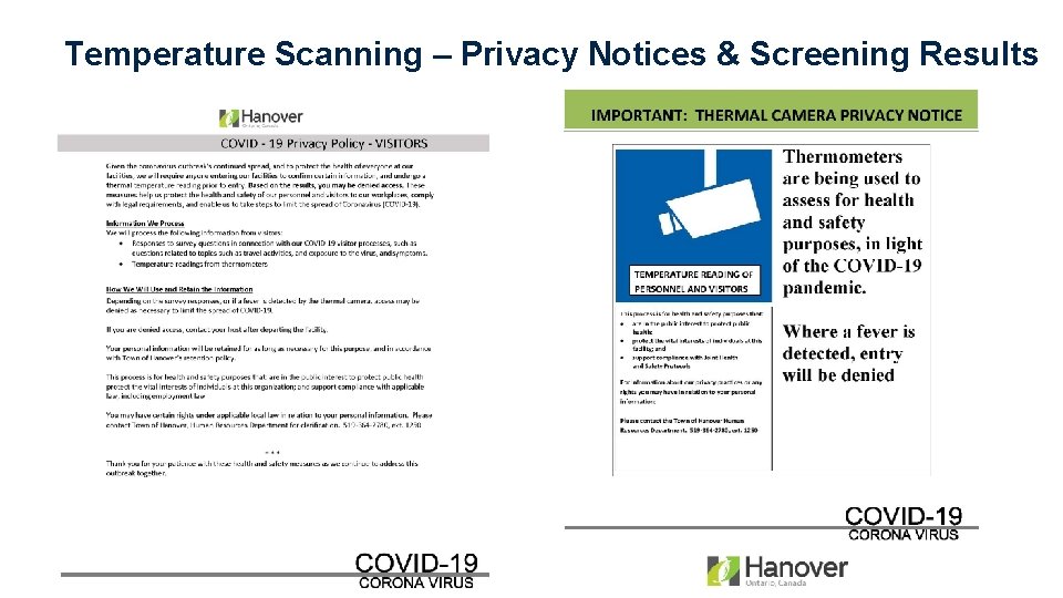 Temperature Scanning – Privacy Notices & Screening Results 