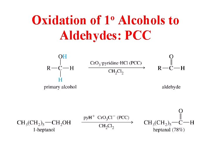 Oxidation of 1 o Alcohols to Aldehydes: PCC 