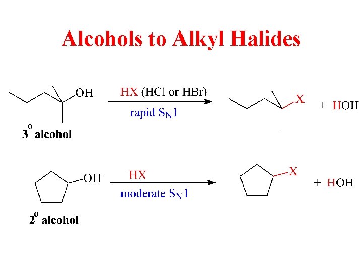 Alcohols to Alkyl Halides 