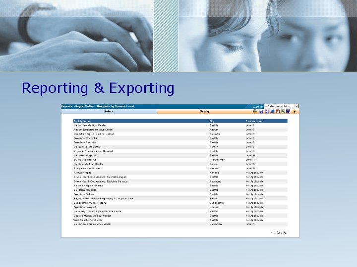 Reporting & Exporting 