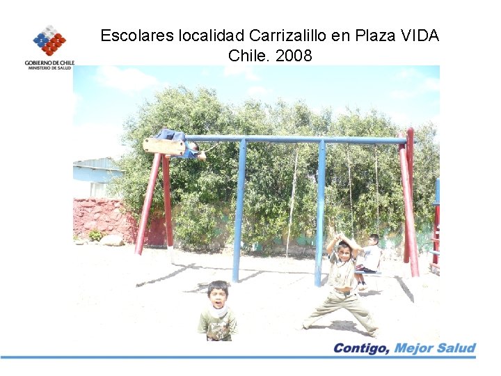 Escolares localidad Carrizalillo en Plaza VIDA Chile. 2008 