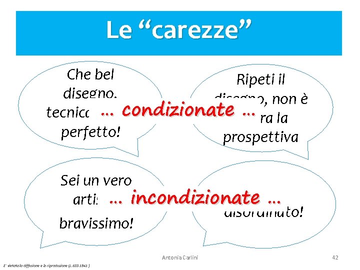 Le “carezze” Che bel Ripeti il disegno, non è … condizionatechiara … la tecnicamente