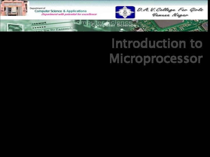 Introduction to Microprocessor 