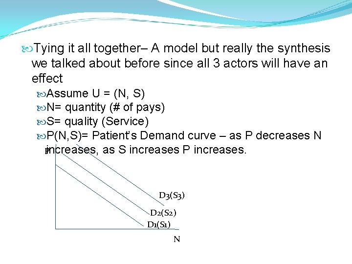Tying it all together– A model but really the synthesis we talked about Tying it all together– A model but really the synthesis we talked about