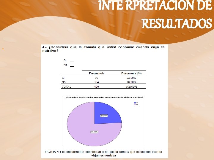 INTE RPRETACIÓN DE RESULTADOS • . 