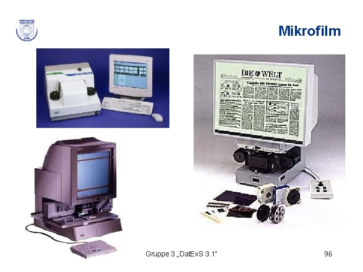 Mikrofilm Gruppe 3 „Dat. Ex. S 3. 1“ 96 