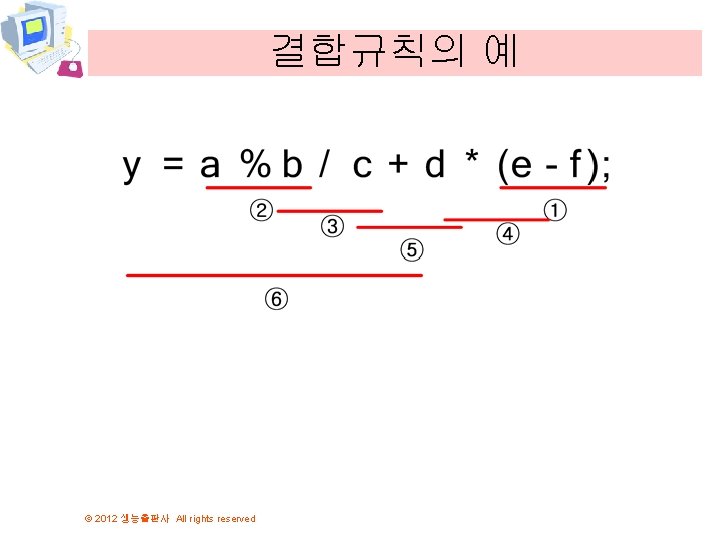 결합규칙의 예 © 2012 생능출판사 All rights reserved 