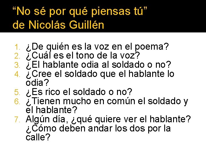 “No sé por qué piensas tú” de Nicolás Guillén ¿De quién es la voz