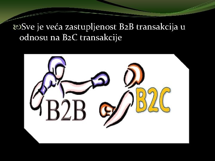  Sve je veća zastupljenost B 2 B transakcija u odnosu na B 2