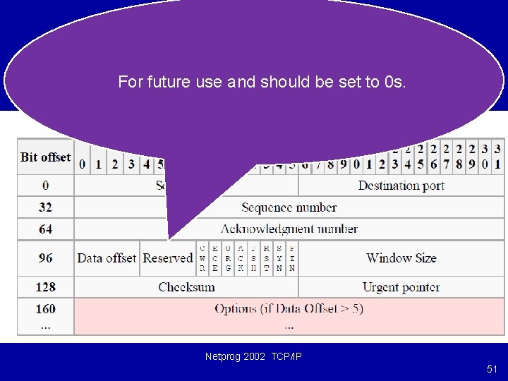 For future use and should be set to 0 s. Netprog 2002 TCP/IP 51