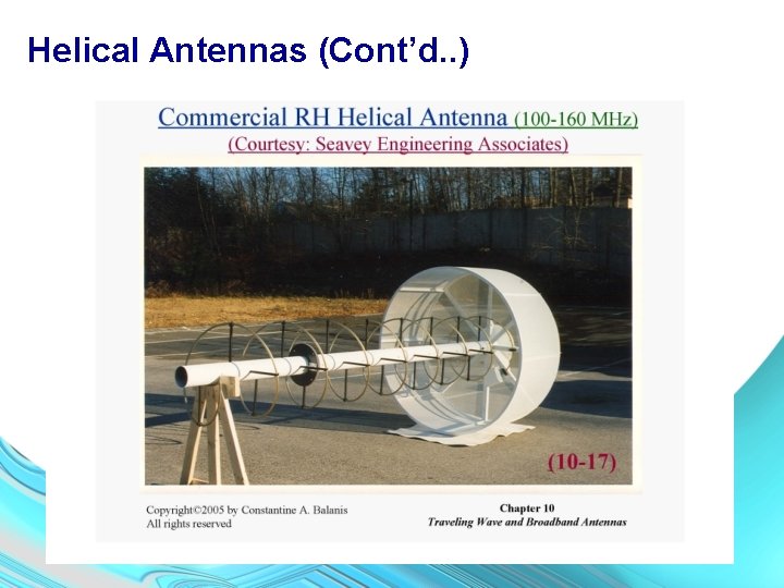 Helical Antennas (Cont’d. . ) 