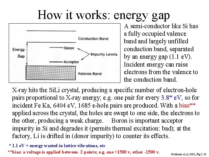 How it works: energy gap A semi-conductor like Si has a fully occupied valence How it works: energy gap A semi-conductor like Si has a fully occupied valence