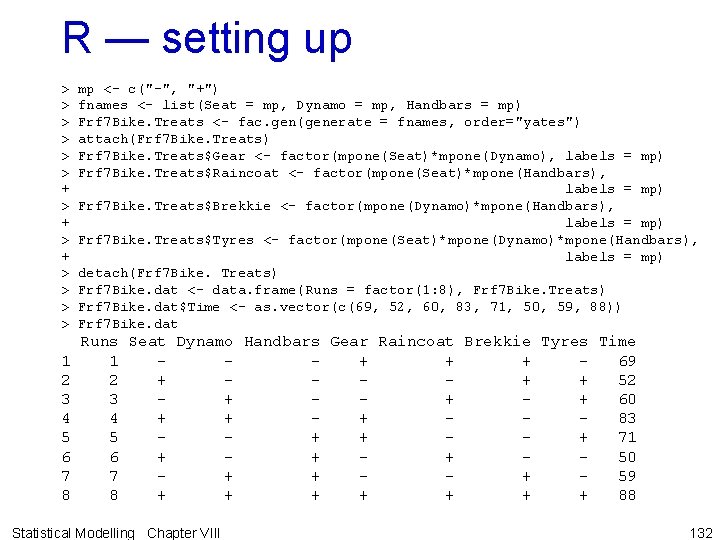 R — setting up > > > + > + > > mp <-