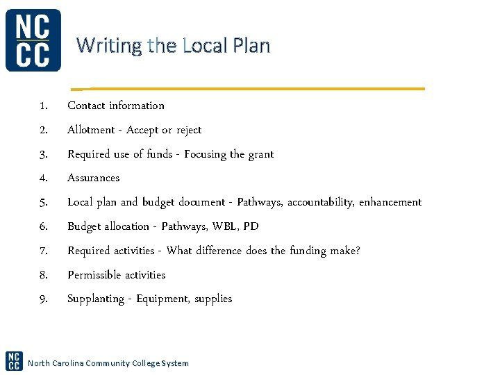 Writing the Local Plan 1. 2. 3. 4. 5. 6. 7. 8. 9. Contact