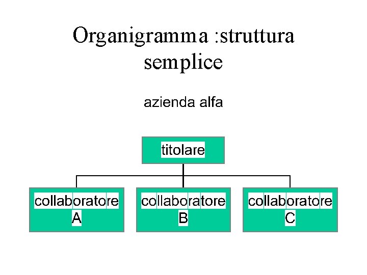 Organigramma : struttura semplice 