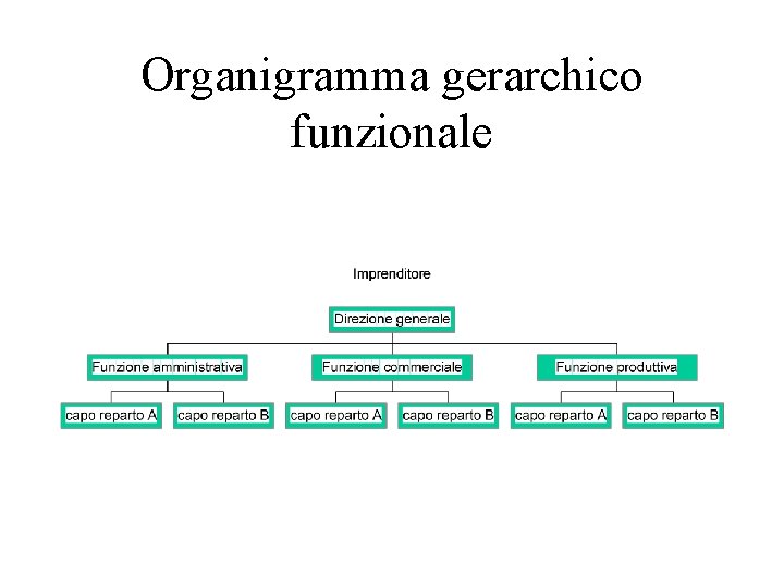 Organigramma gerarchico funzionale 