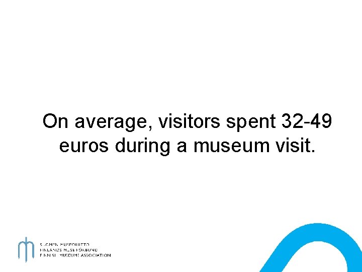 On average, visitors spent 32 -49 euros during a museum visit. 