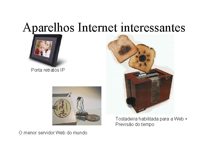 Aparelhos Internet interessantes Porta retratos IP Tostadeira habilitada para a Web + Previsão do