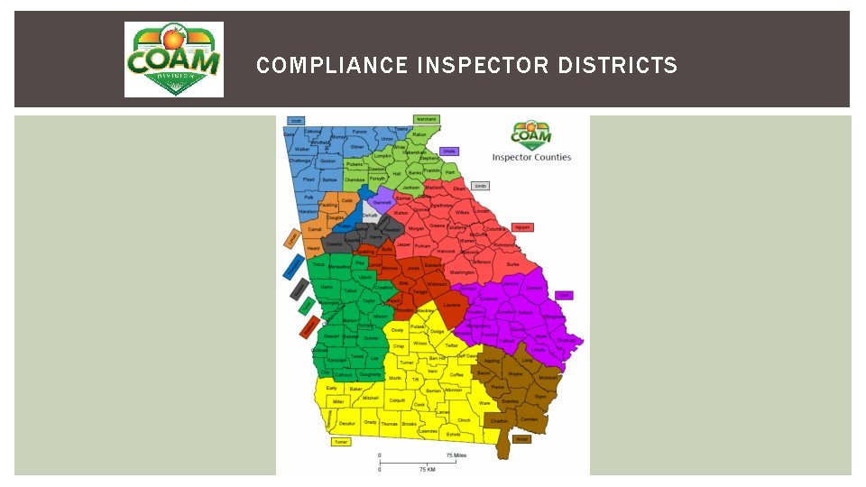 COMPLIANCE INSPECTOR DISTRICTS 