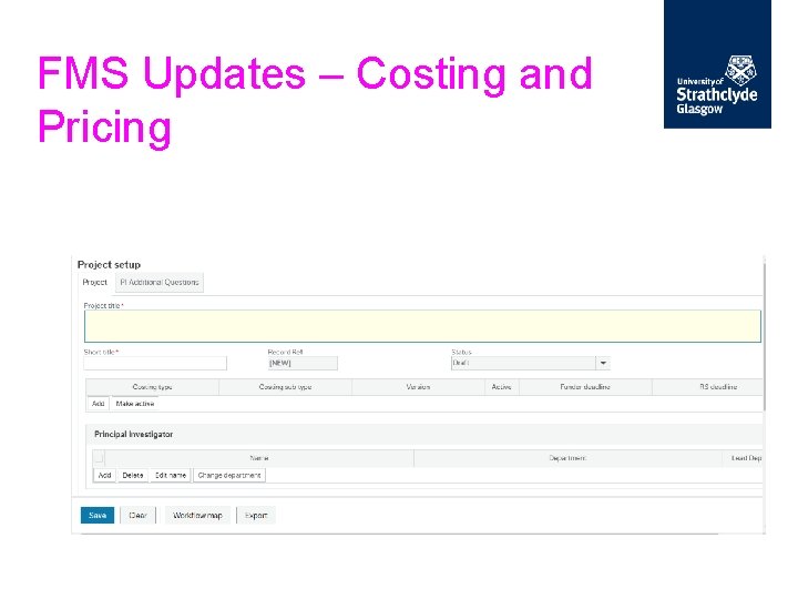 FMS Updates – Costing and Pricing 