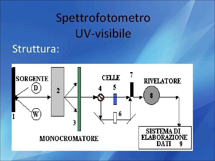 Spettrofotometro UV-visibile Struttura: 