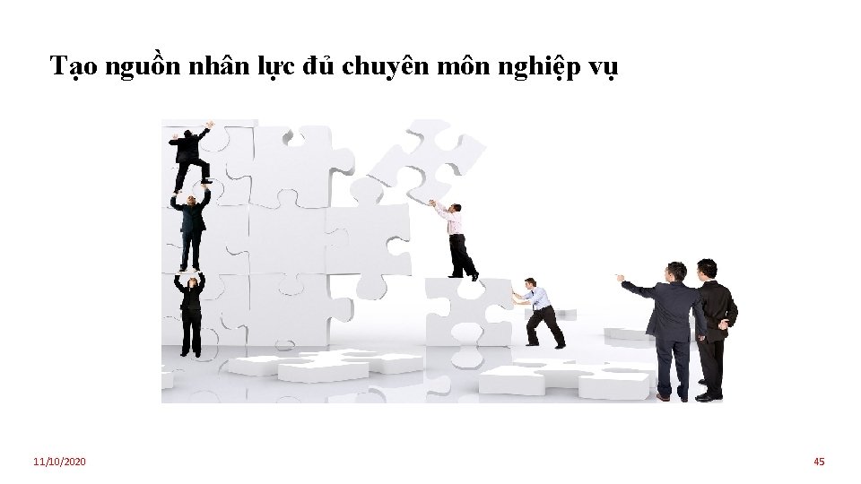 Tạo nguồn nhân lực đủ chuyên môn nghiệp vụ 11/10/2020 45 