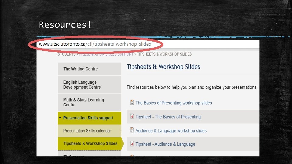 Resources! 