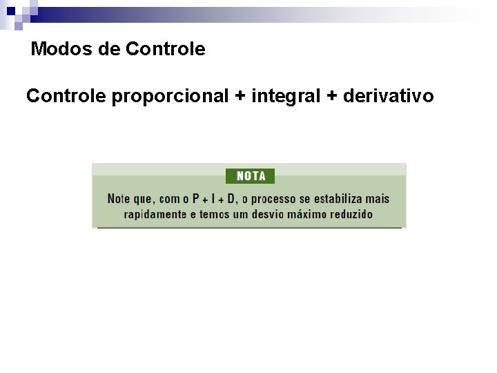 Modos de Controle proporcional + integral + derivativo 