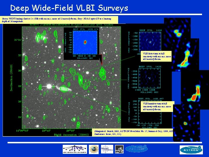 Deep Wide-Field VLBI Surveys Green: WSRT finding chart at 1. 4 GHz with an