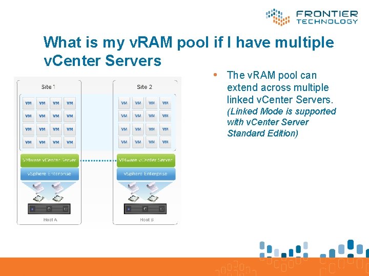 What is my v. RAM pool if I have multiple v. Center Servers •