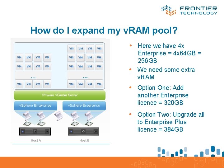 How do I expand my v. RAM pool? • Here we have 4 x