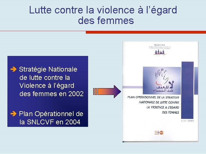 Lutte contre la violence à l’égard des femmes Stratégie Nationale de lutte contre la