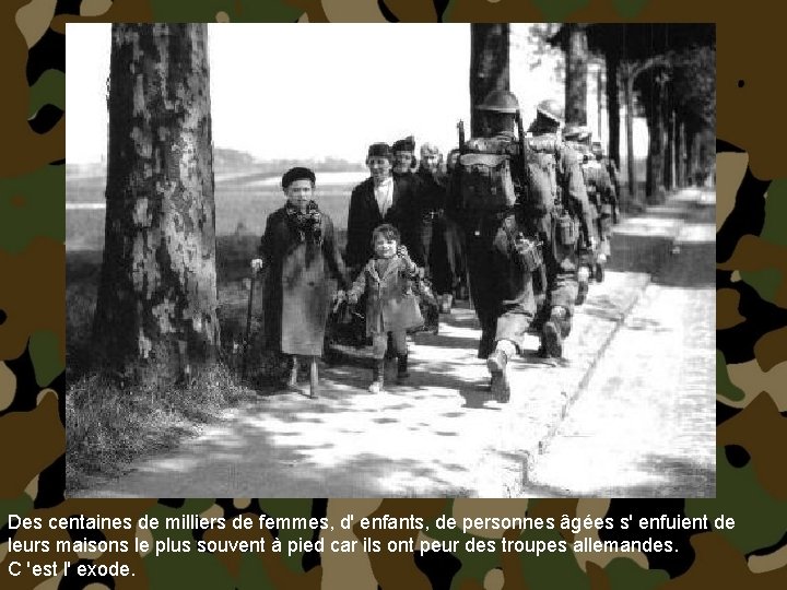 Des centaines de milliers de femmes, d' enfants, de personnes âgées s' enfuient de