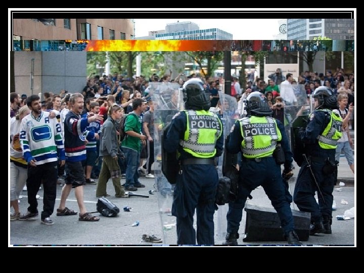 How do group behavior and individual behavior differ? (Example) 2011 Stanley Cup Canuck fans