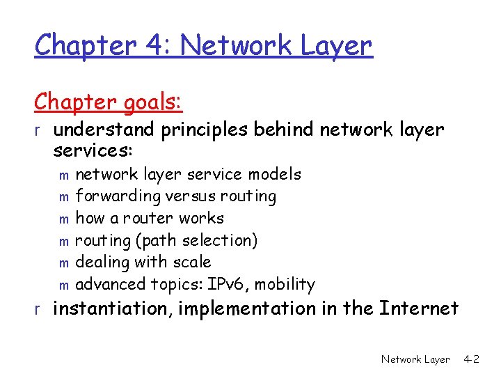 Chapter 4 a Network Layer IP Addresses Modified