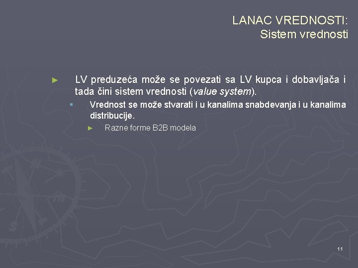 LANAC VREDNOSTI: Sistem vrednosti LV preduzeća može se povezati sa LV kupca i dobavljača LANAC VREDNOSTI: Sistem vrednosti LV preduzeća može se povezati sa LV kupca i dobavljača
