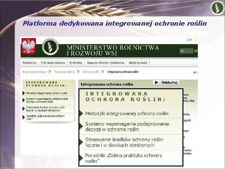 Platforma dedykowana integrowanej ochronie roślin 