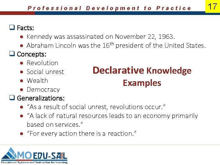 Professional Development to Practice q Facts: Kennedy was assassinated on November 22, 1963. Abraham