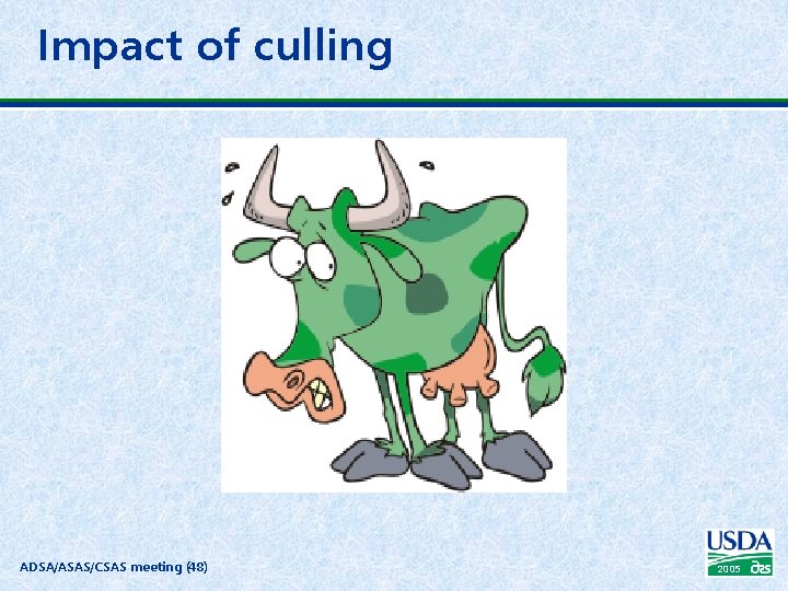 Impact of culling ADSA/ASAS/CSAS meeting (48) 2005 
