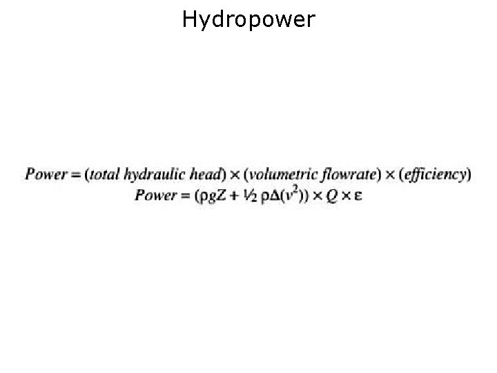Hydropower 