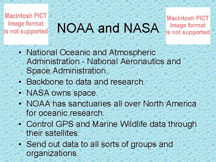 NOAA and NASA • National Oceanic and Atmospheric Administration - National Aeronautics and Space