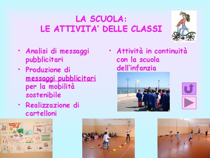 LA SCUOLA: LE ATTIVITA’ DELLE CLASSI • Analisi di messaggi pubblicitari • Produzione di LA SCUOLA: LE ATTIVITA’ DELLE CLASSI • Analisi di messaggi pubblicitari • Produzione di