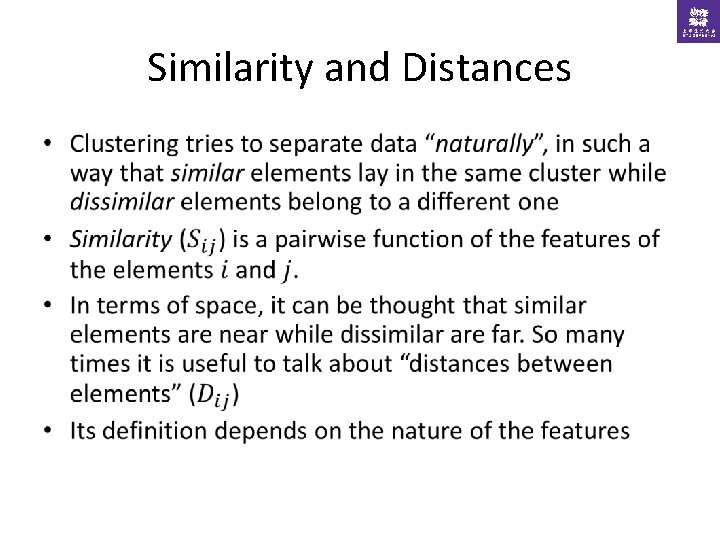 Similarity and Distances • 