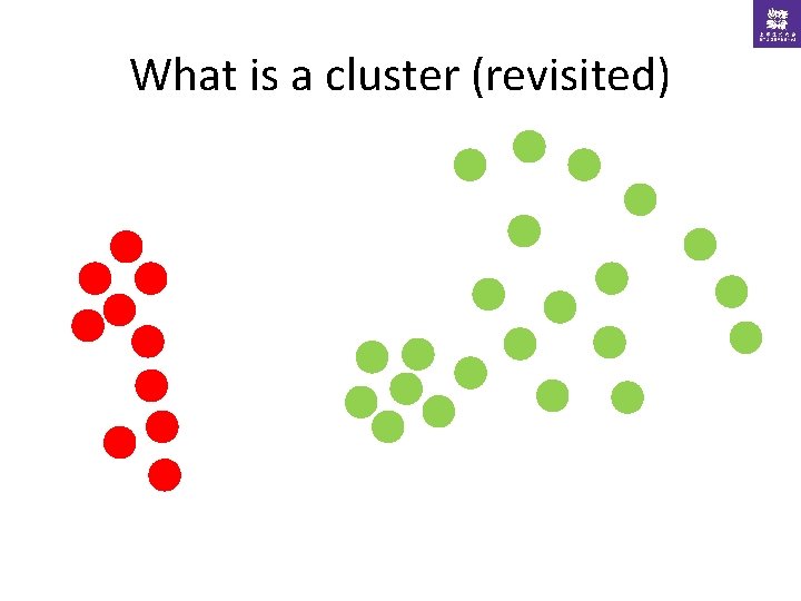 What is a cluster (revisited) 