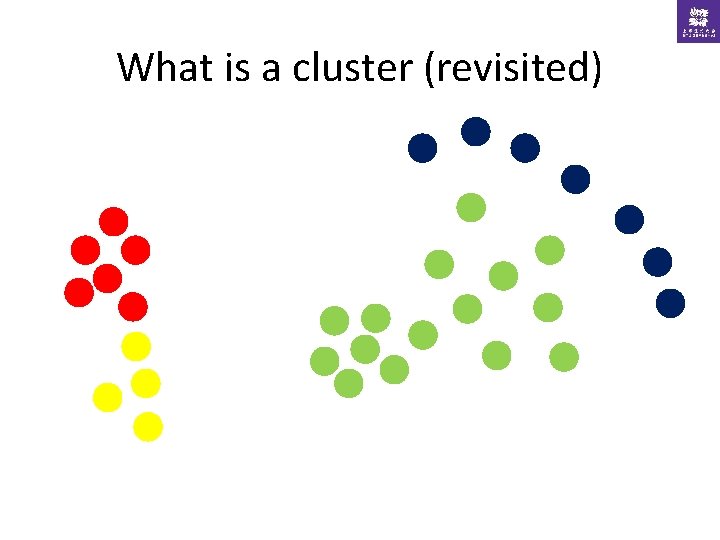 What is a cluster (revisited) 